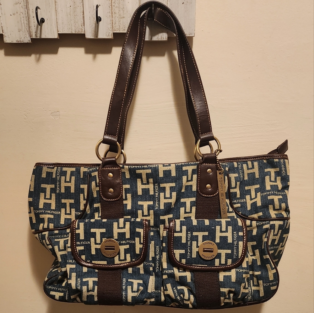Y2K Tommy Hilfiger large Shoulder bag